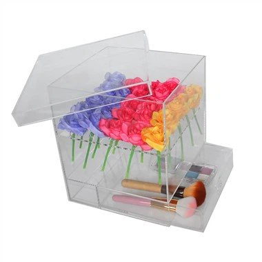 Clear Acrylic Rose Flower Box