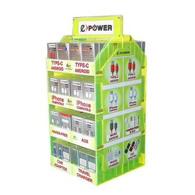 Rotating Acrylic CellPhone Accessories Display Stand